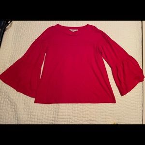 Loft tiered bell-sleeved shirt